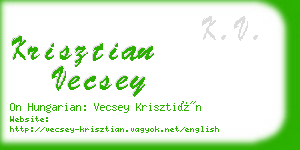 krisztian vecsey business card